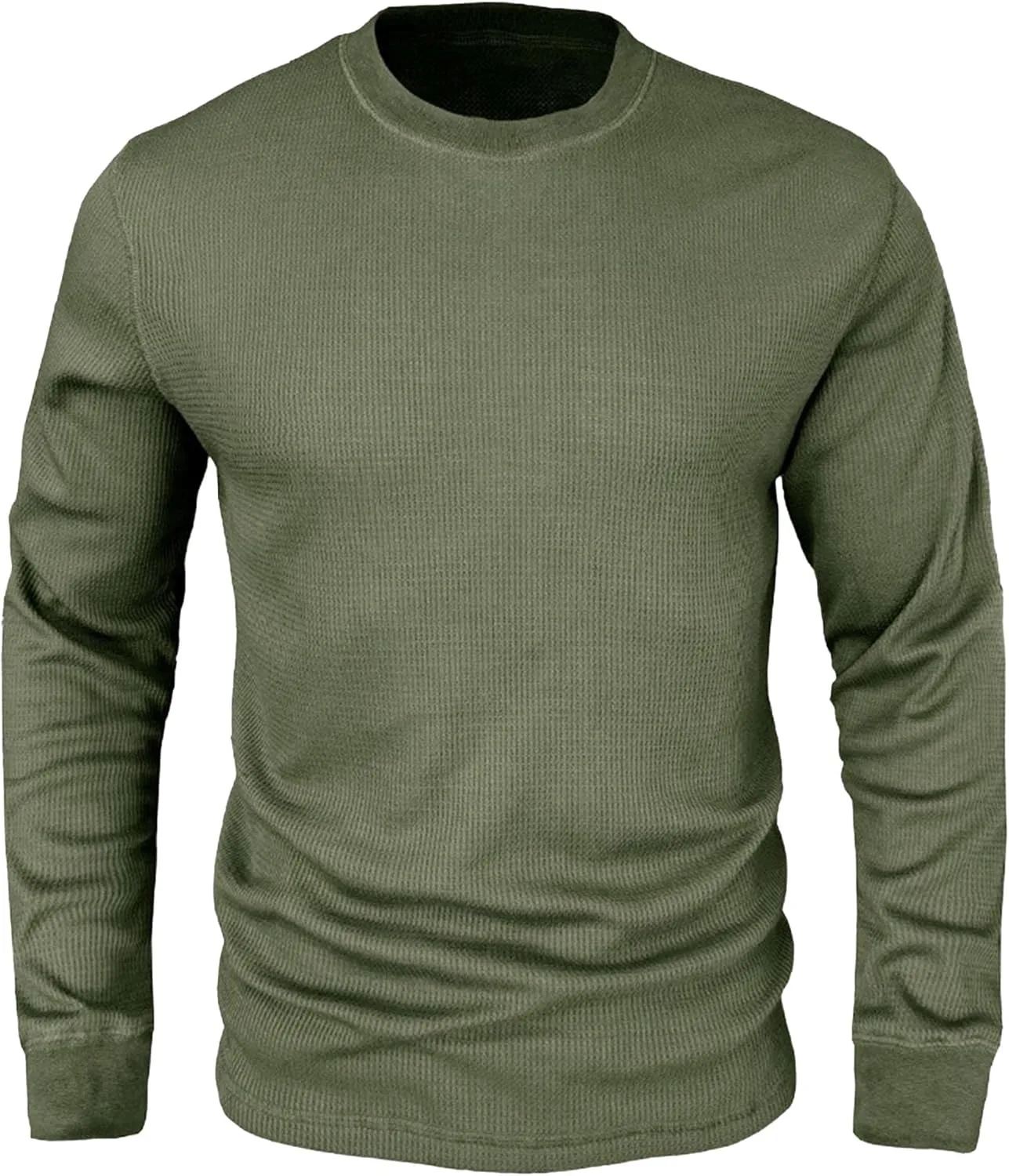 Мужской свитер с круглым вырезом и вафельной вязкой Slim Fit