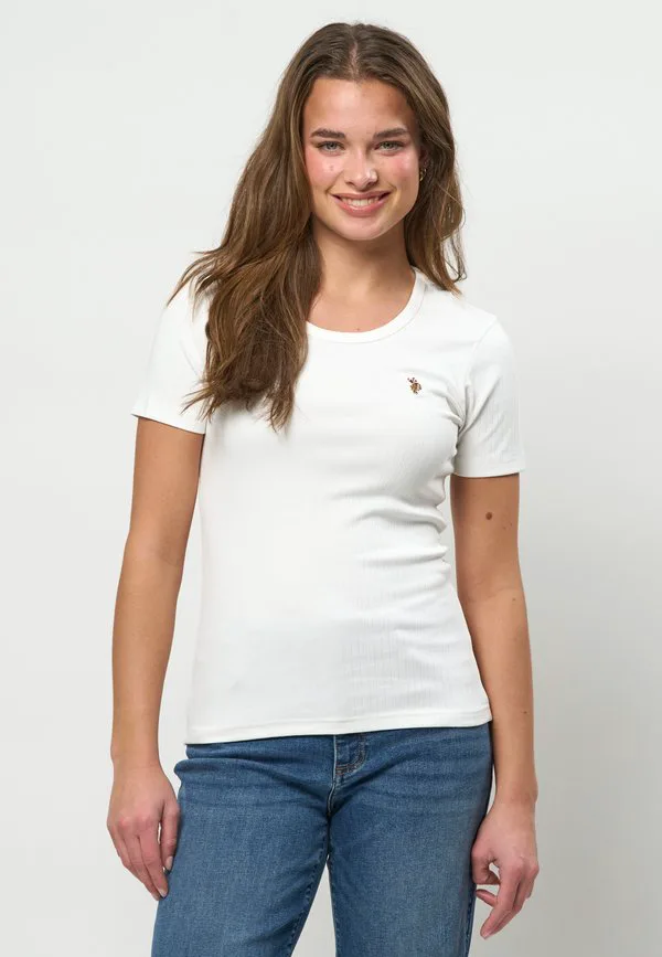 Базовая футболка uwcarola U.S. Polo Assn., Cloud Dancer
