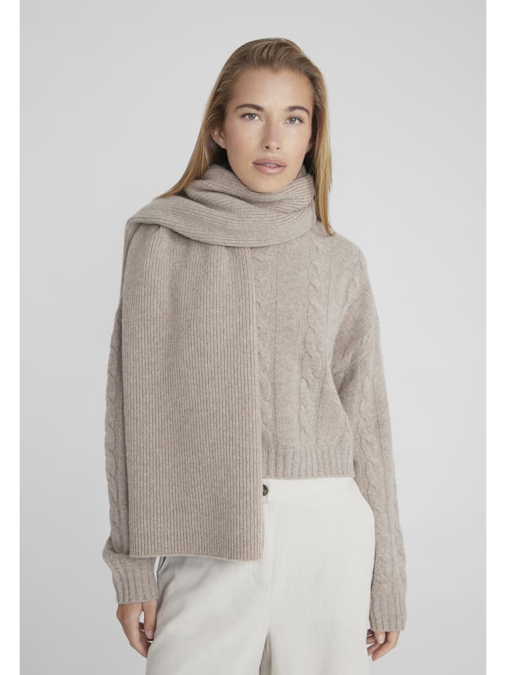 

ЖЕНСКИЙ ШАРФ ОВЕРСАЙЗ из смеси кашемира и шерсти цвета кэмел Style Republic