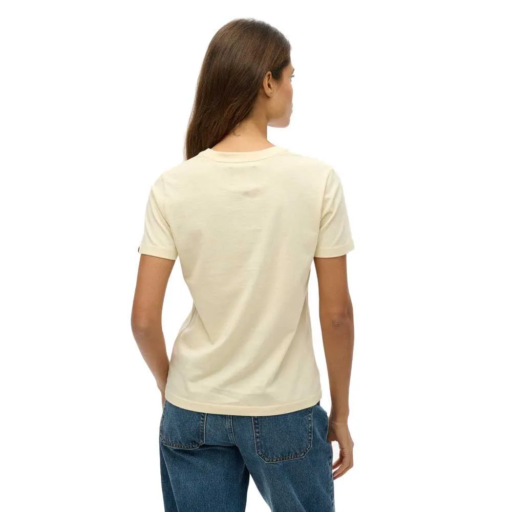 Футболка с коротким рукавом Superdry Vl Neon Slim, бежевый — фото 2