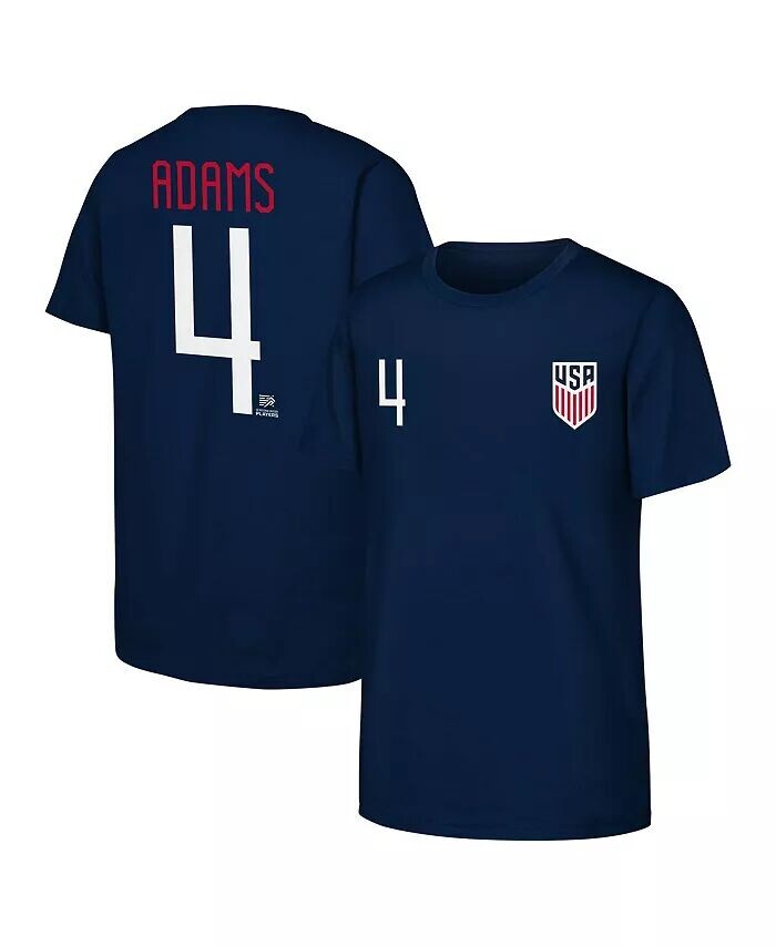 

Мужская футболка Tyler Adams Navy USMNT с именем и номером Outerstuff