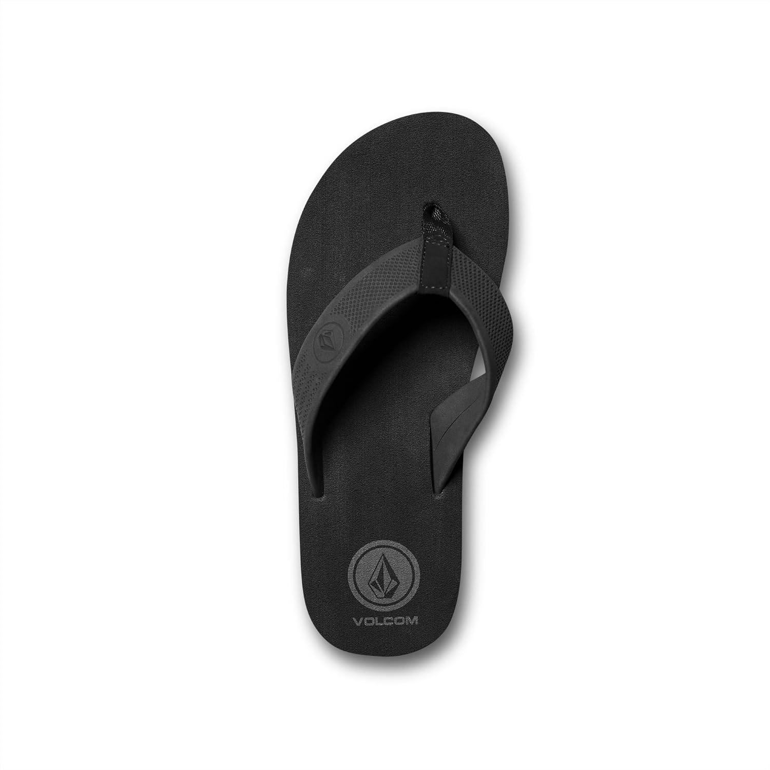 Мужские сандалии Volcom Daycation на шлепанцах - мягкая удобная стелька из вспененной пены с мягкой отделкой, черный — фото 3