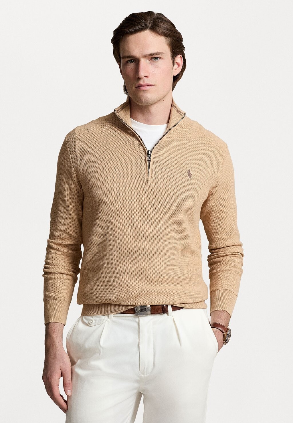 

Свитер Long Sleeve Polo Ralph Lauren, цвет camel melange