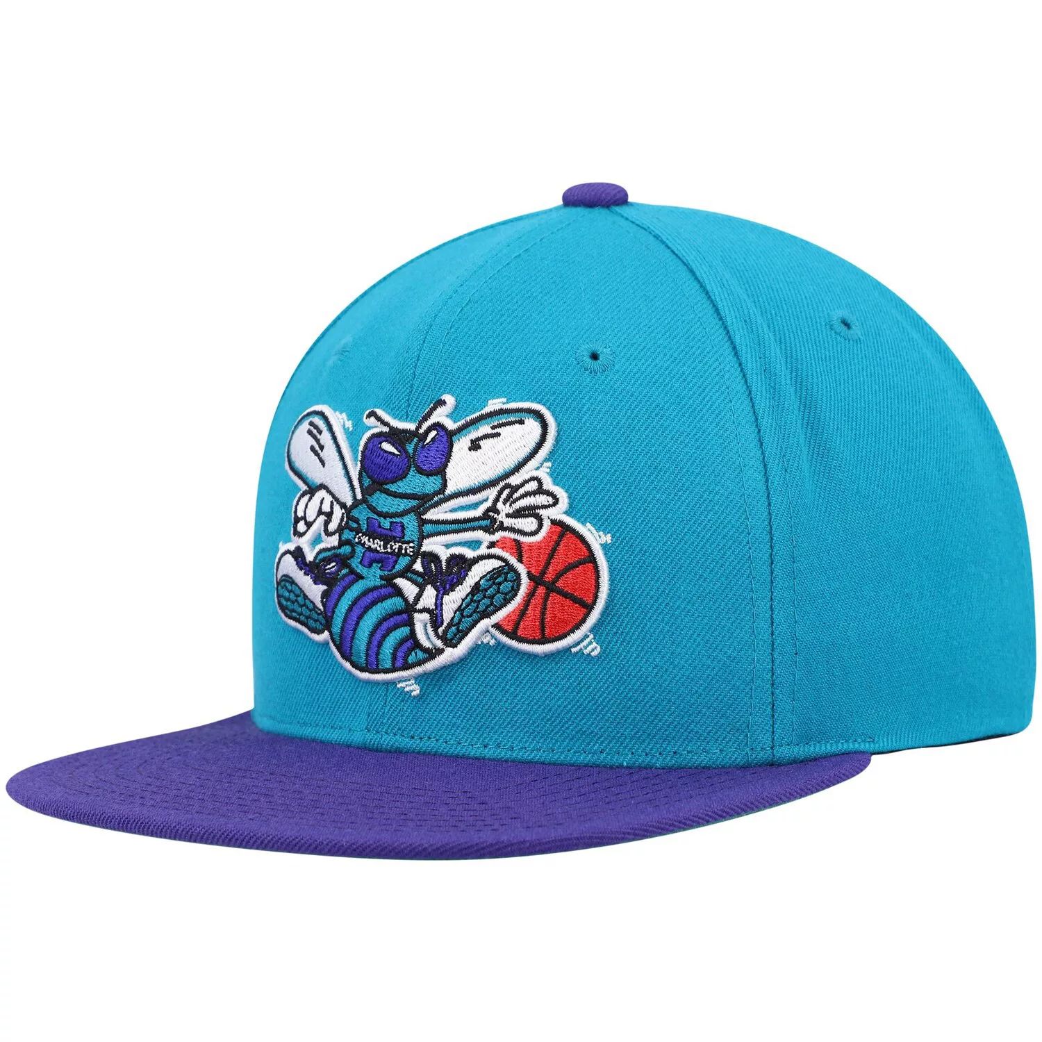 

Мужская двухцветная кепка Snapback 2.0 Mitchell & Ness Teal/Purple Charlotte Hornets Hardwood Classics Team