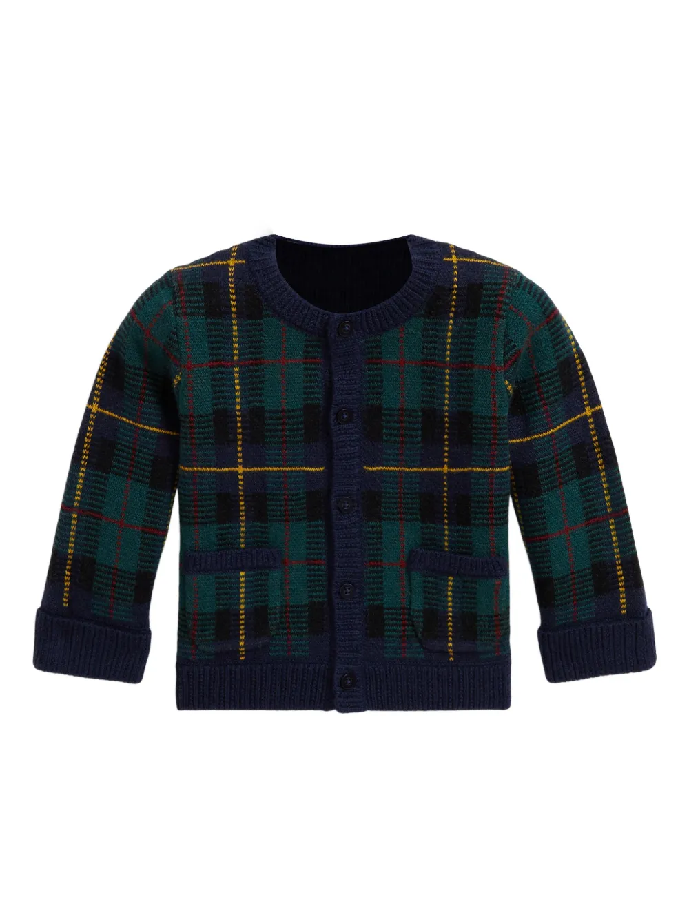 

Клетчатый кардиган на пуговицах POLO RALPH LAUREN KIDS, синий