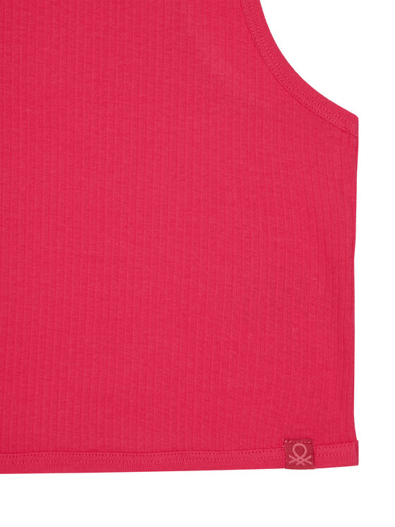 Топ slim fit 31H3CH01F United Colors Of Benetton, розовый — фото 3