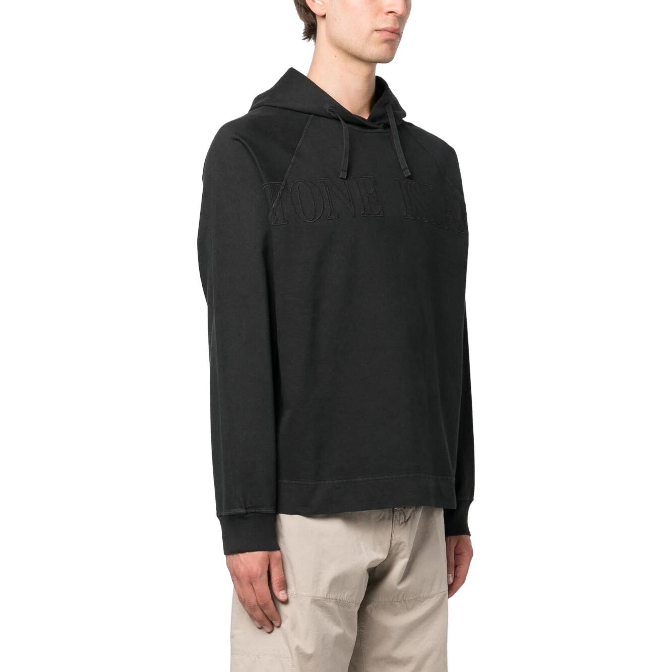 Толстовка Stone Island Logo-embroidered мужская, черный — фото 4