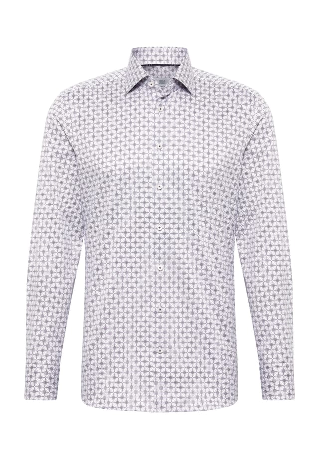 

Рубашка с принтом Slim fit Eterna, серый