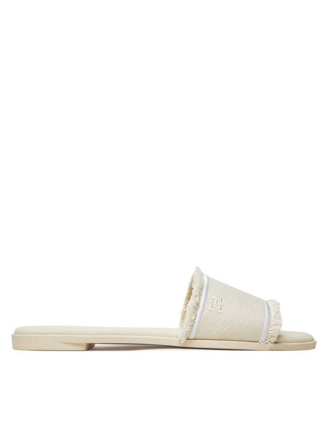Мюли Fringe Canvas Flat Sandal FW0FW08908 Tommy Hilfiger, бежевый