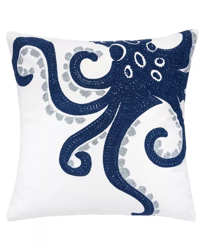 

Octopus Beach Декоративная подушка для улицы размером 20 x 20 дюймов Homey Cozy, белый