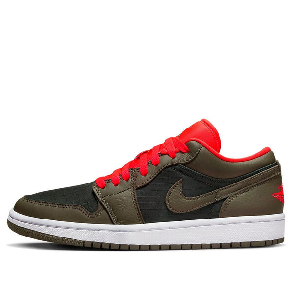 Кроссовки 1 low se 'newsprint olive grey ' Air Jordan, мультиколор