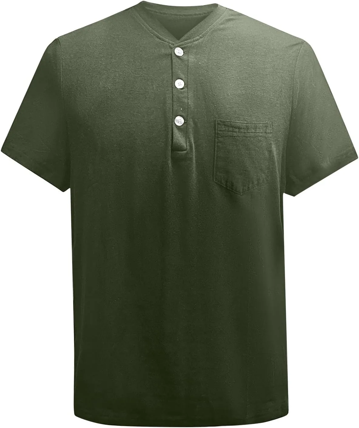 

Мужская футболка Wenkomg1 с коротким рукавом, свободного кроя, летняя базовая модель Henley с пуговицами, размеры M-3XL