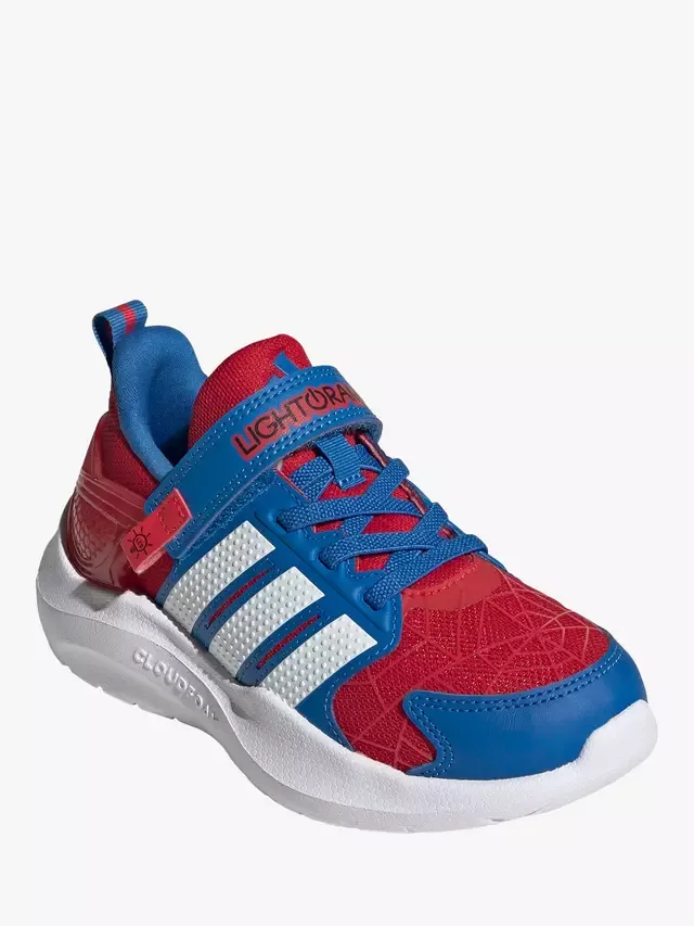 Кроссовки Marvel Lightorama Spider-Man, бело-сине-красные adidas — фото 2