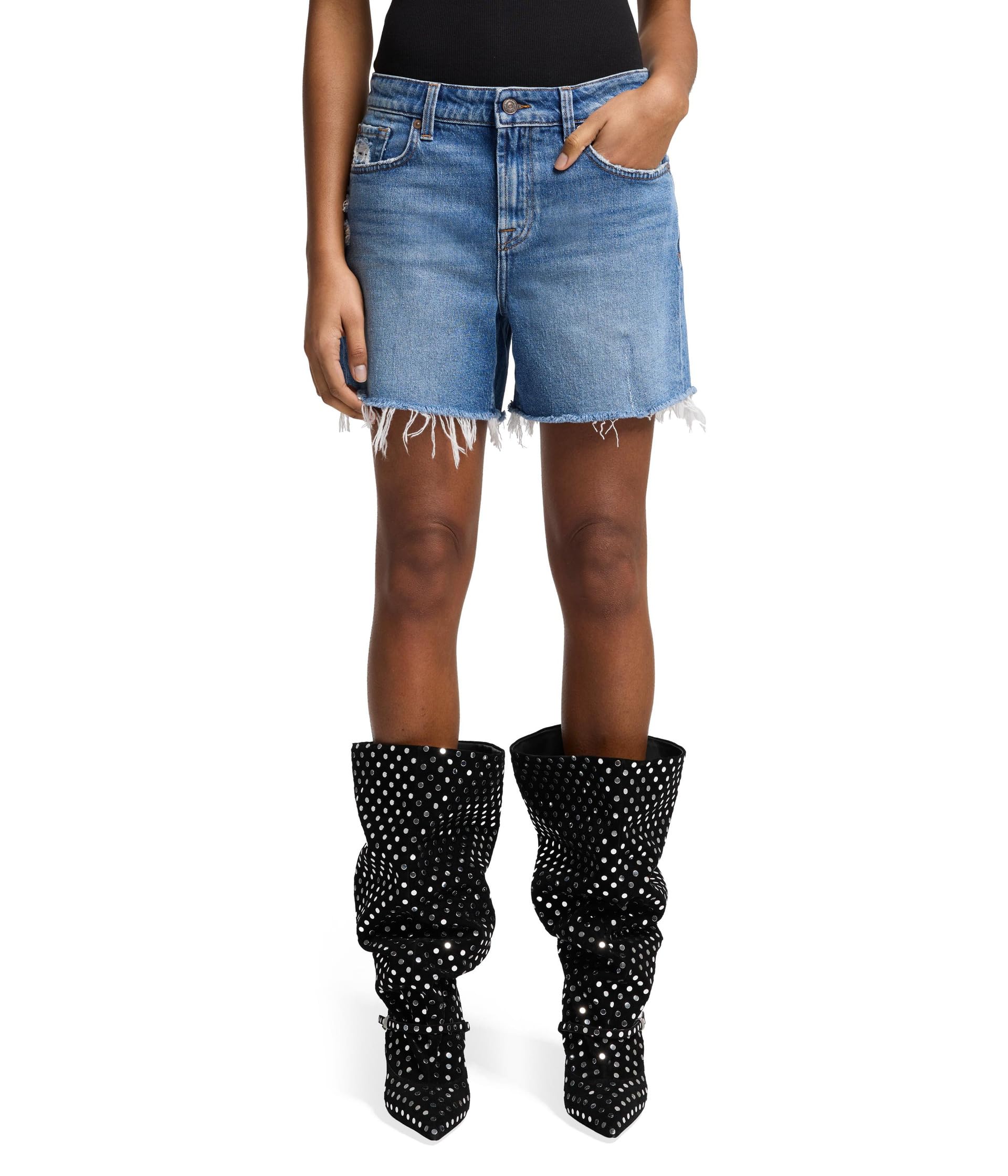 

Джинсы 7 For All Mankind Monroe Long Shorts, цвет Weekend
