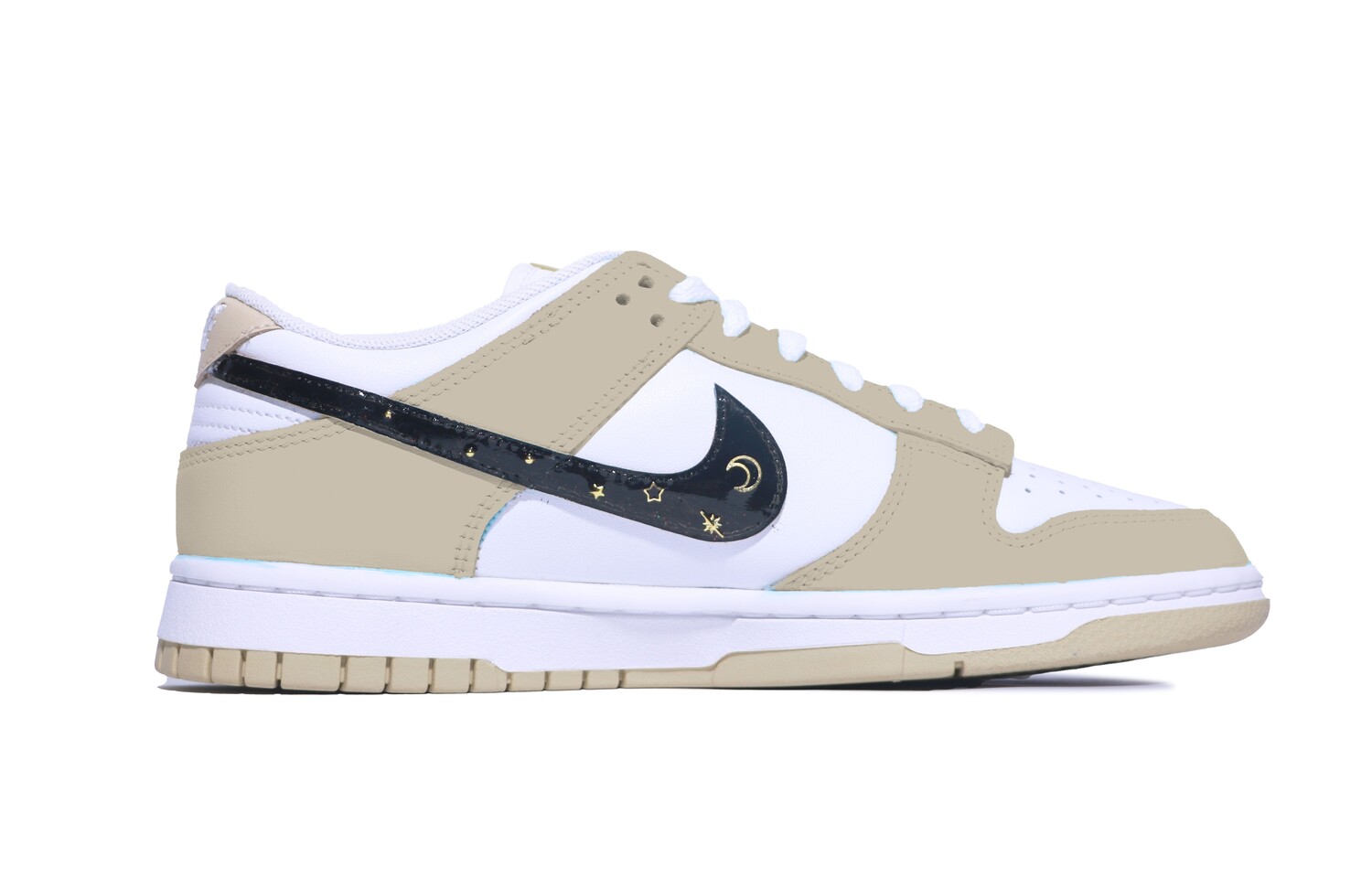 

Кроссовки Nike Dunk Skateboarding Shoes Men Low-top Beige/Black, белый