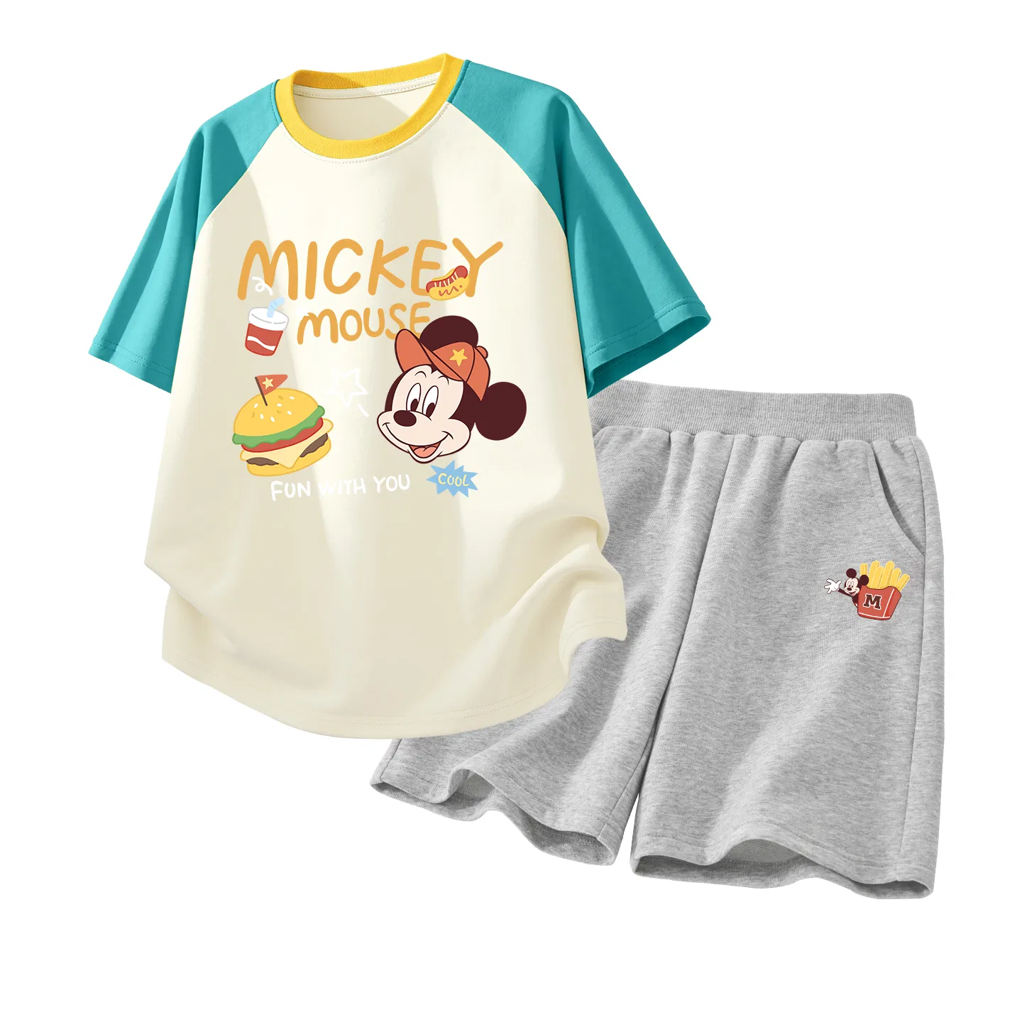 Спортивный костюм для детей Disney Casual Sportswear Diet Hamburger with Blue Cheese+Diet French Fries in K Gray