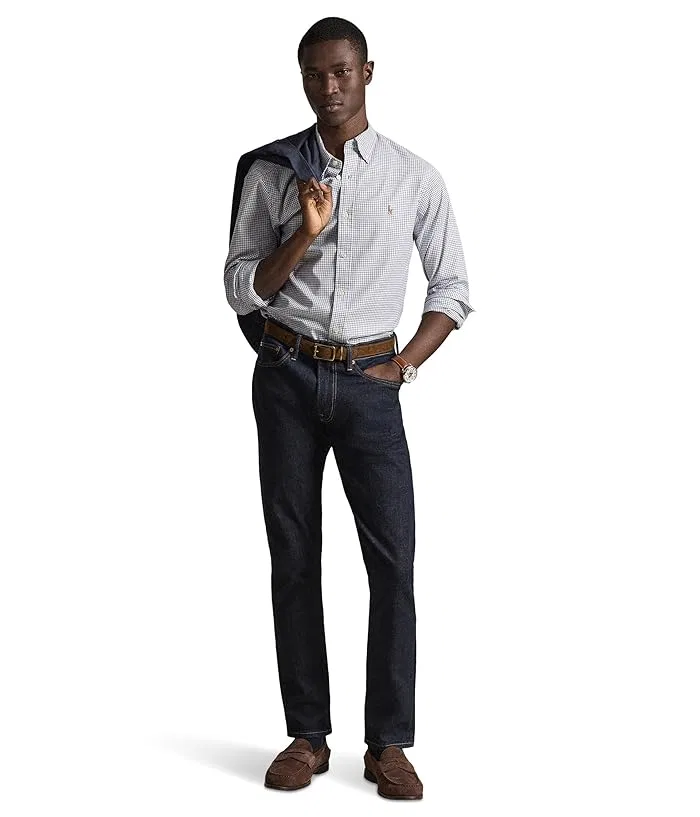 Рубашка оксфорд Performance Oxford Polo Ralph Lauren, White/Bright Navy — фото 2