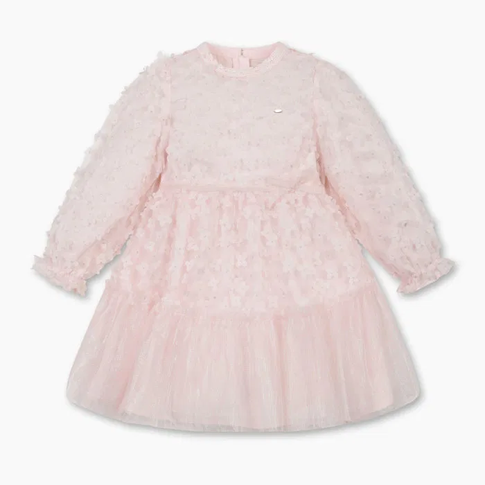 Детское розовое платье с цветочным узором от Benetton Kids