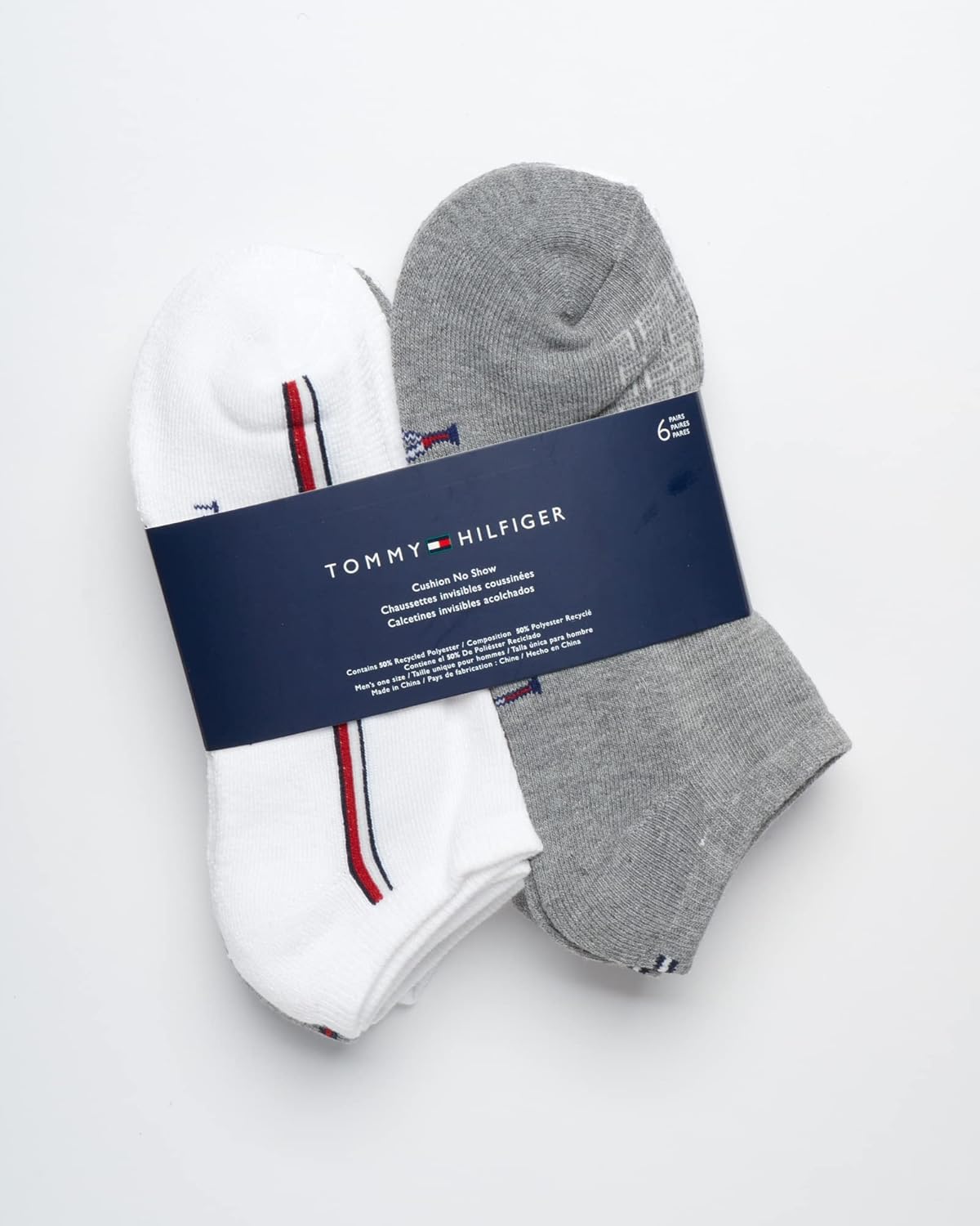 Мужские спортивные носки Tommy Hilfiger - носки Cushion, непрозрачные (6 шт.), White Multi — фото 3