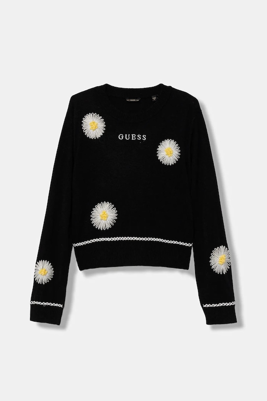 

Детский свитер с добавлением шерсти Guess, черный