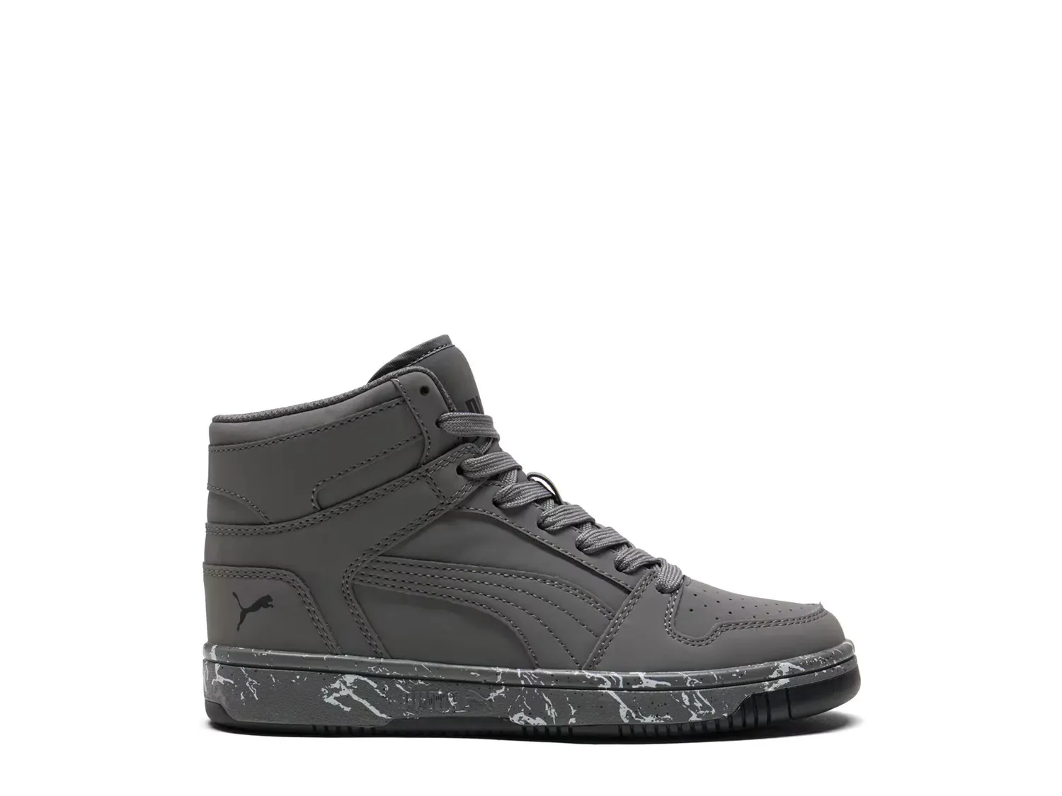

Высокие кроссовки с мраморным узором - детские Puma, Grey
