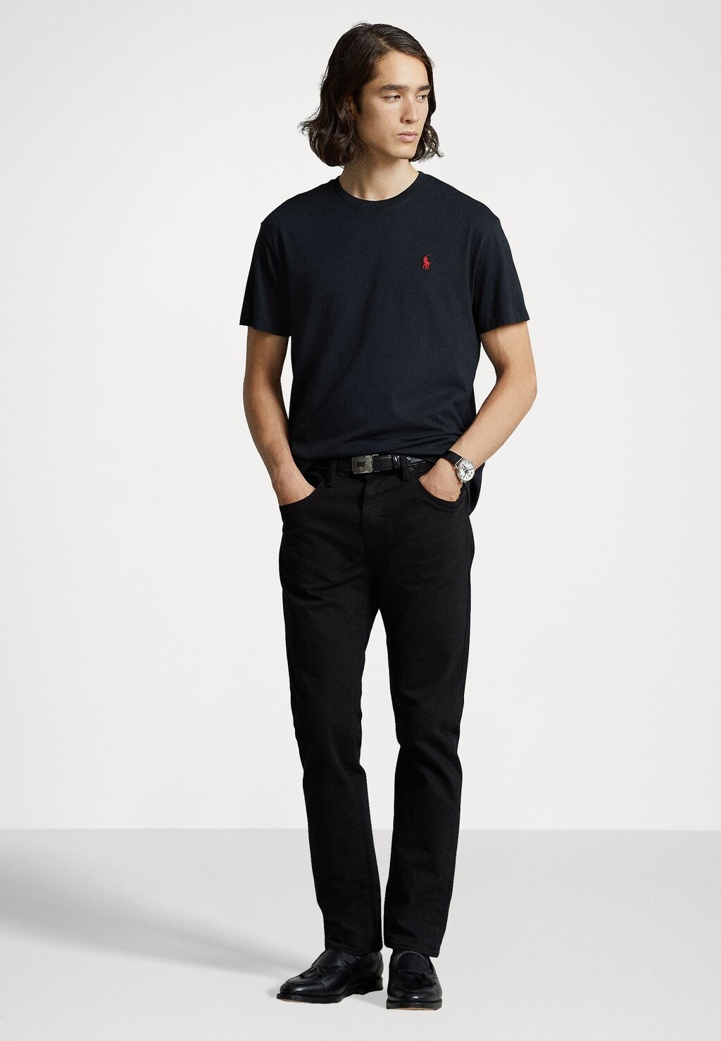 Базовая футболка CUSTOM SLIM FIT Polo Ralph Lauren, черный — фото 2
