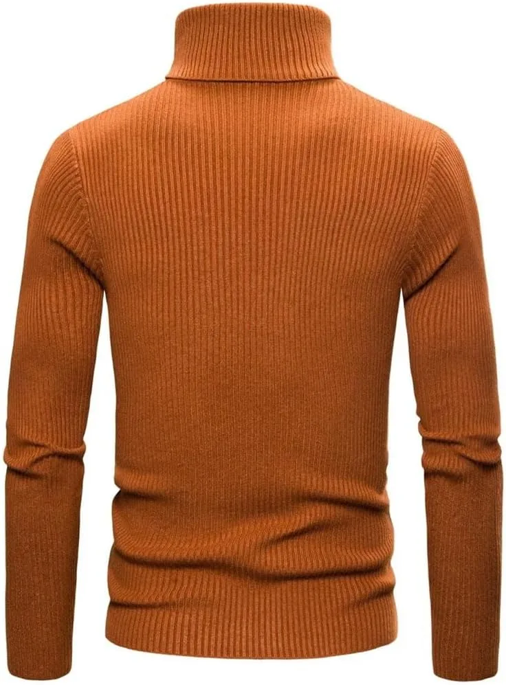 Мужской пуловер с длинными рукавами slim fit в полоску — фото 2