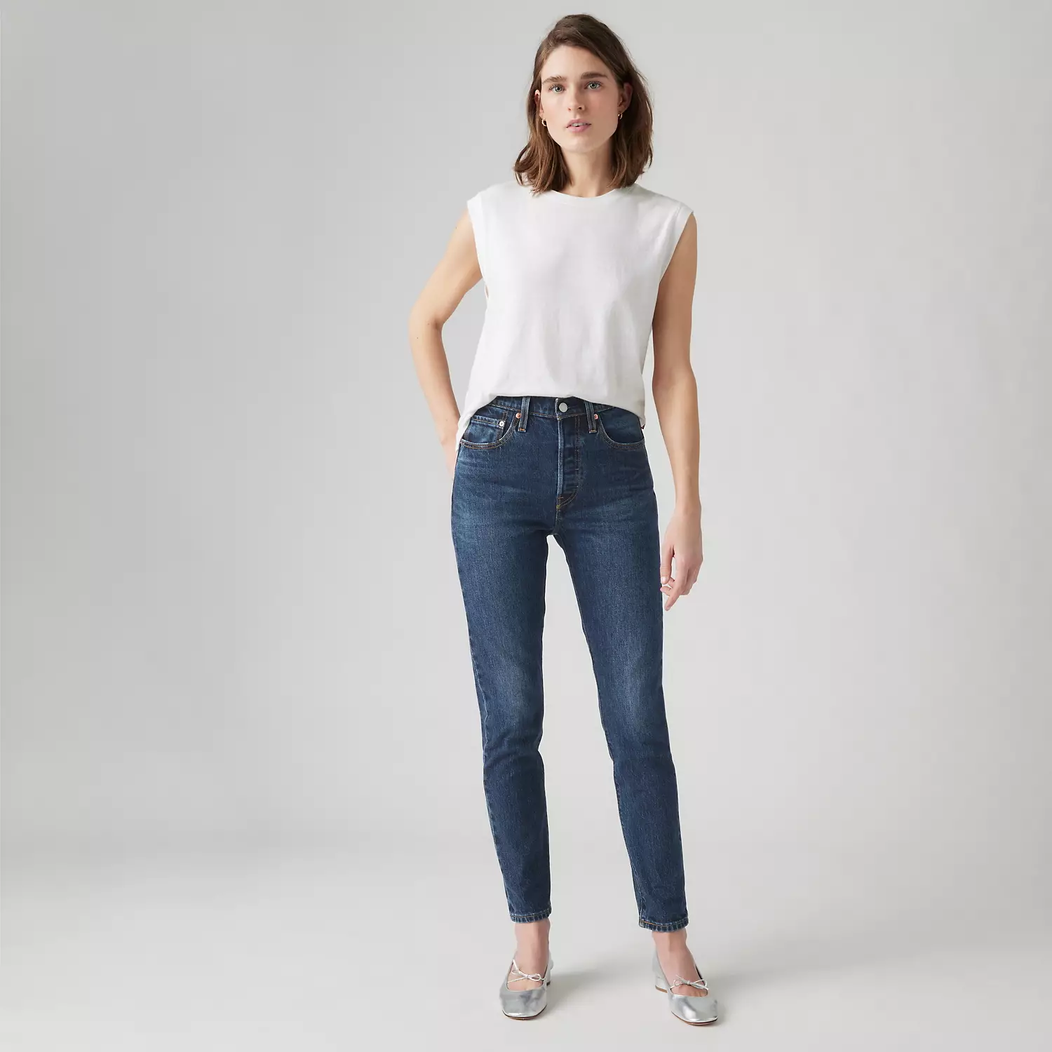 

501 женские джинсы скинни Levi's, цвет Same Intent - Dark Wash