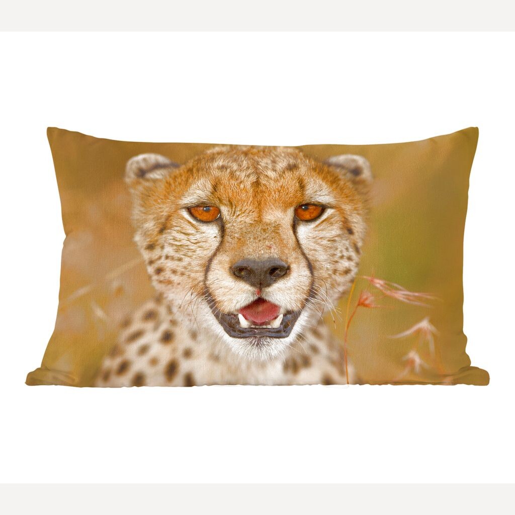 

MuchoWow Leopard - портрет молодого леопарда - 50x30 см - чехлы на диванные подушки - без наполнителя
