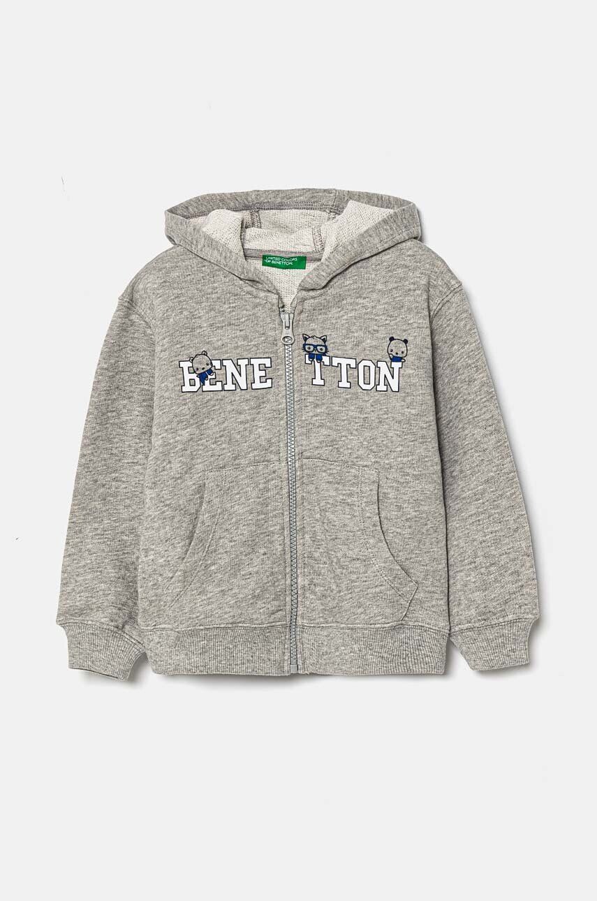 

Хлопковая толстовка United Colors of Benetton для мальчиков и девочек, серый