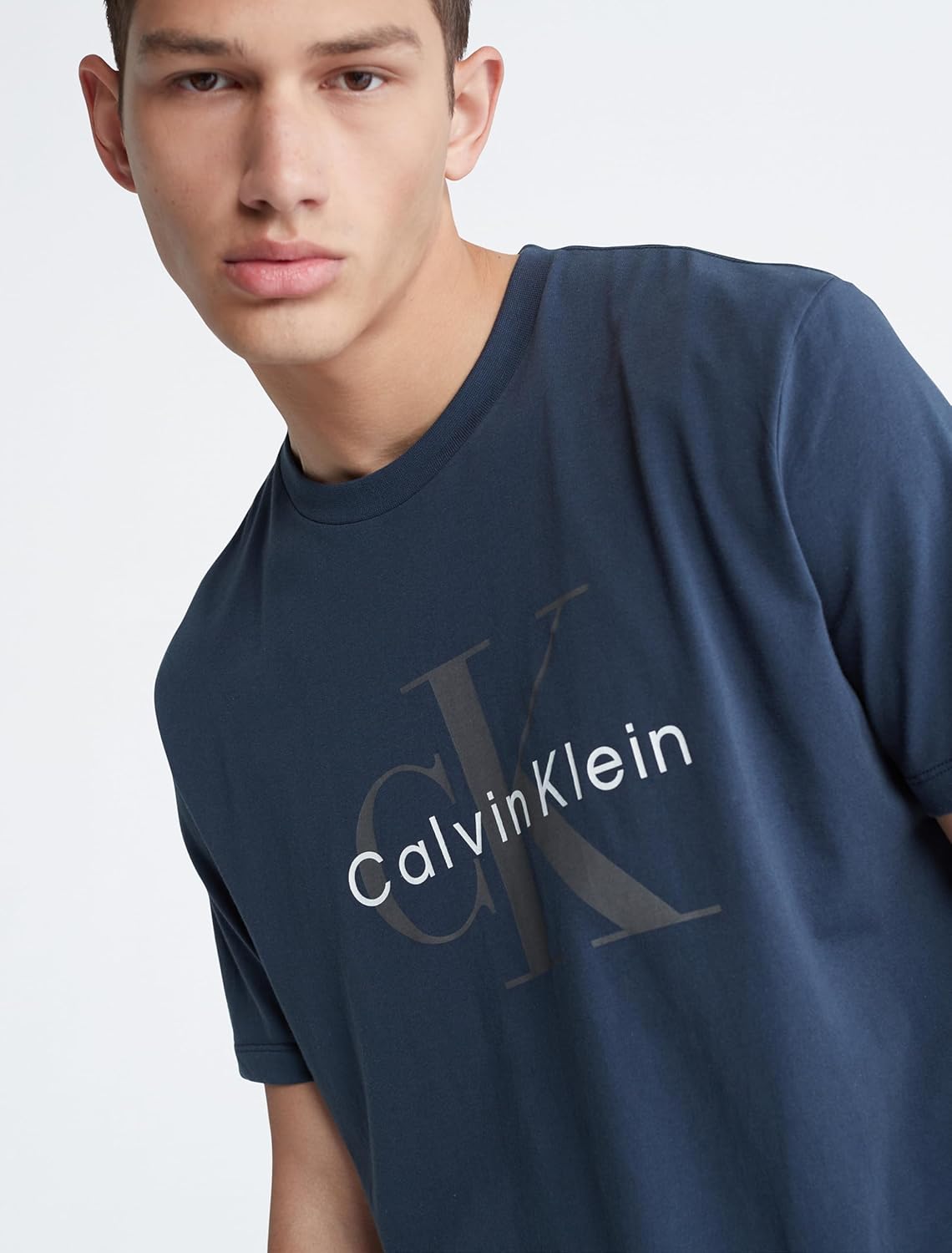 Мужская футболка с круглым вырезом и монограммой Calvin Klein, Ink — фото 3