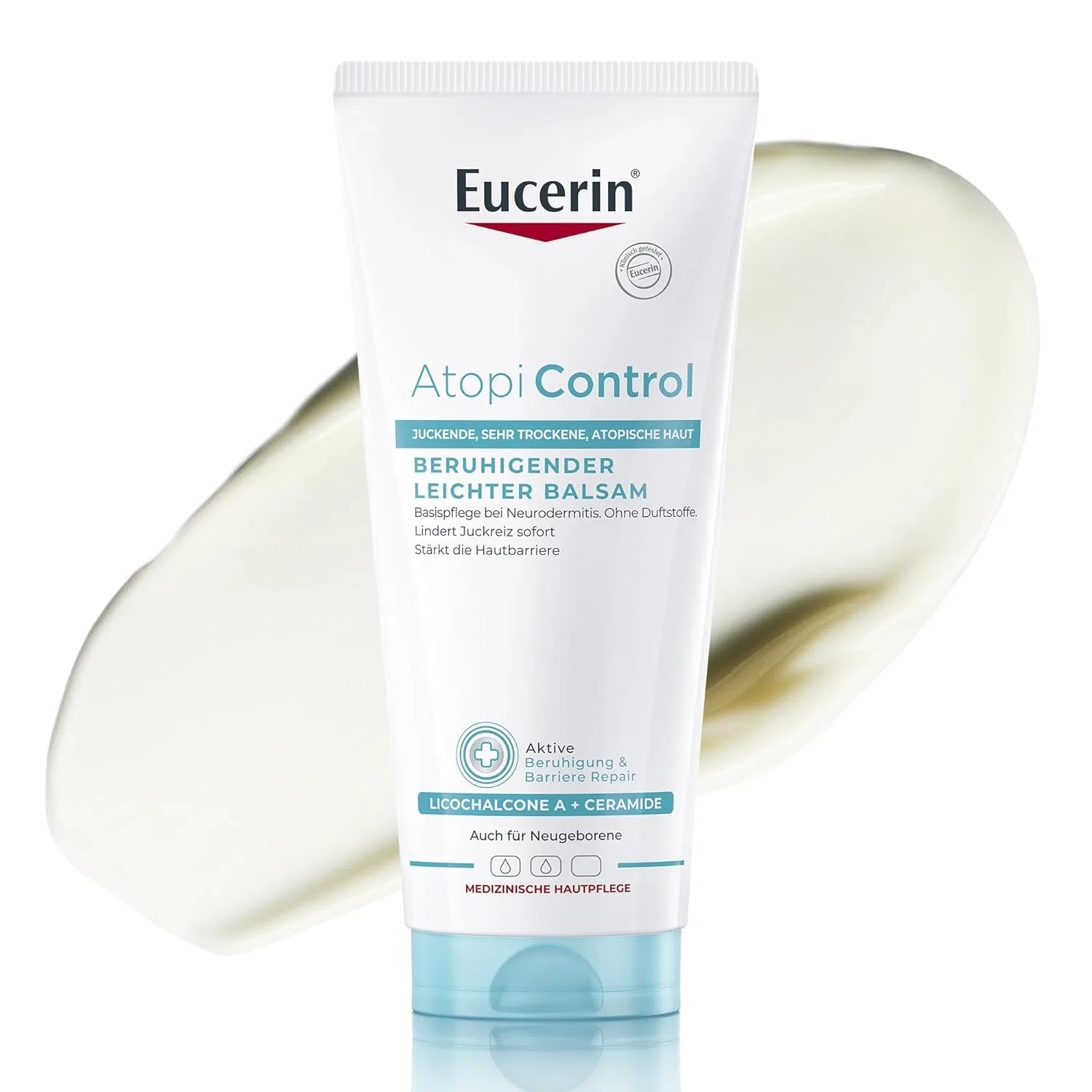 Успокаивающий легкий бальзам Eucerin AtopiControl для атопичной и очень сухой кожи, 200 мл Eucerin