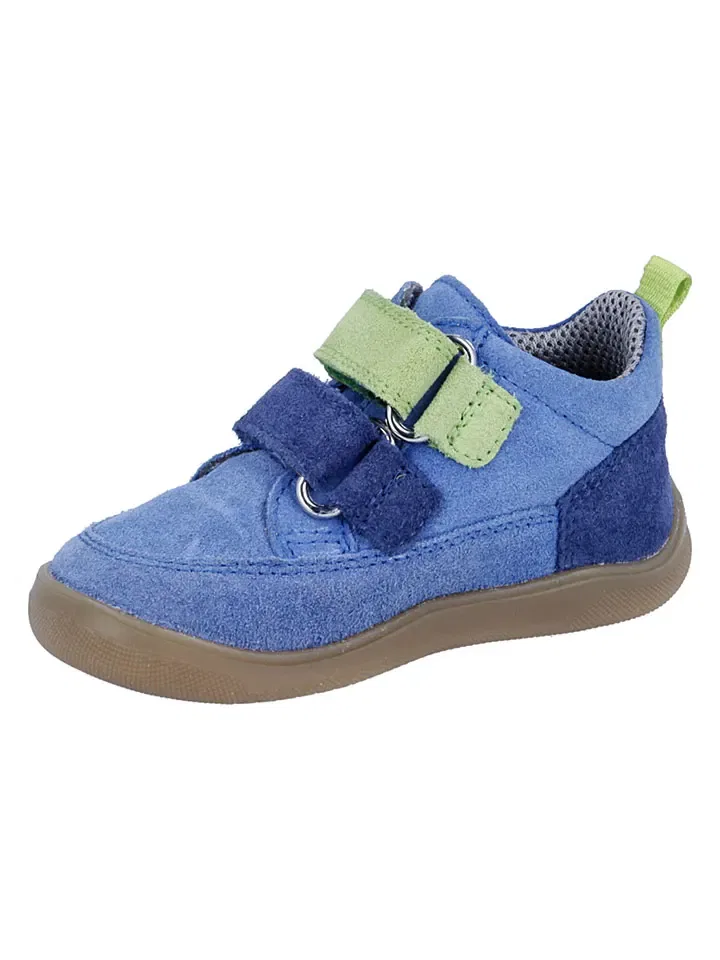 Сникерсы низкие на липучке, кожаные, Richter Shoes, синие — фото 3