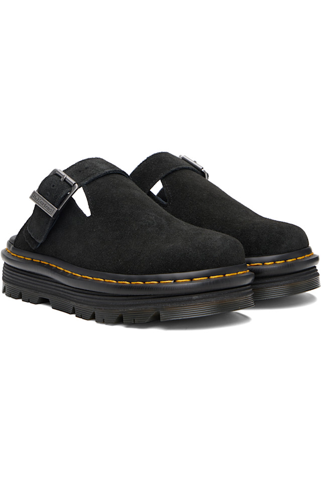 Zebzag замшевые повседневные мюли на платформе с ремешком Dr. Martens, черный — фото 4