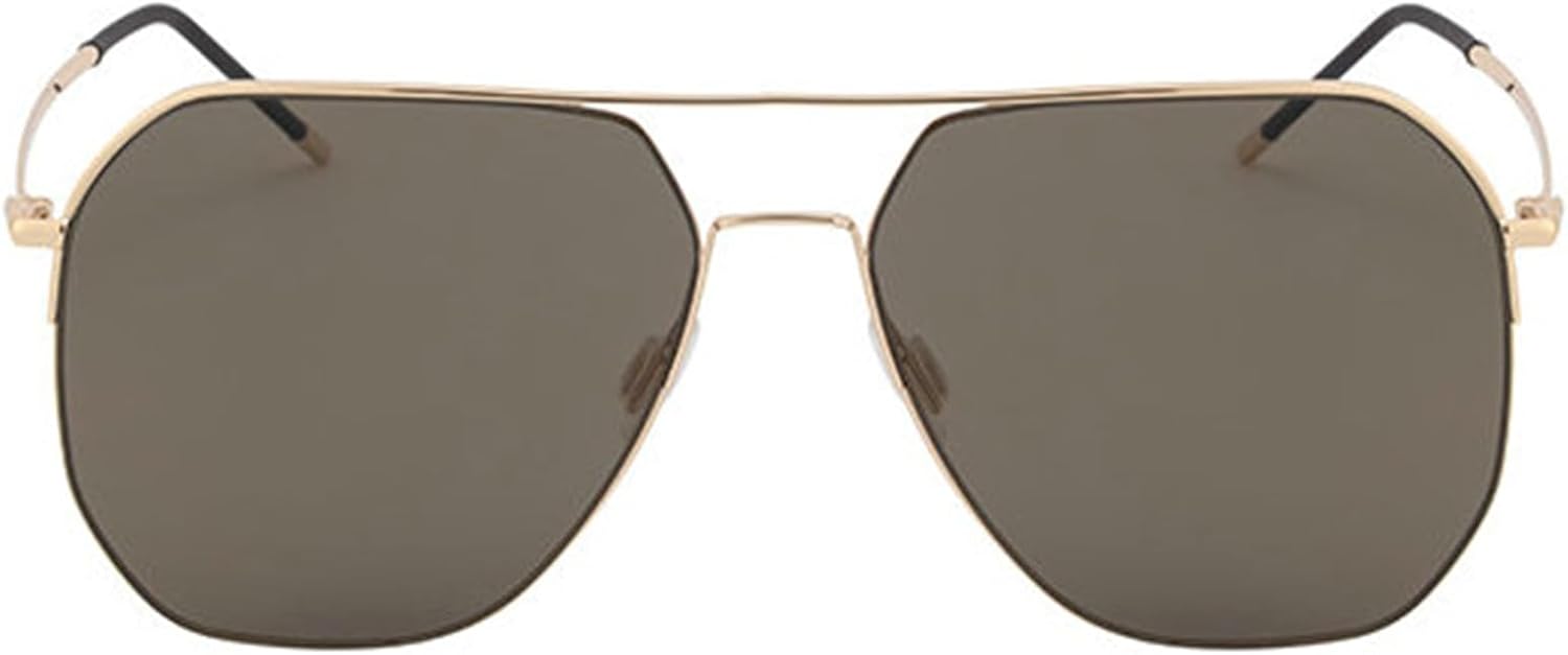 

Солнцезащитные очки Helena увеличенного размера Double Bridges Square для женщин и мужчин, многоугольные металлические, модные, градиентные, трендовые, с защитой от УФ-излучения UV400, C2