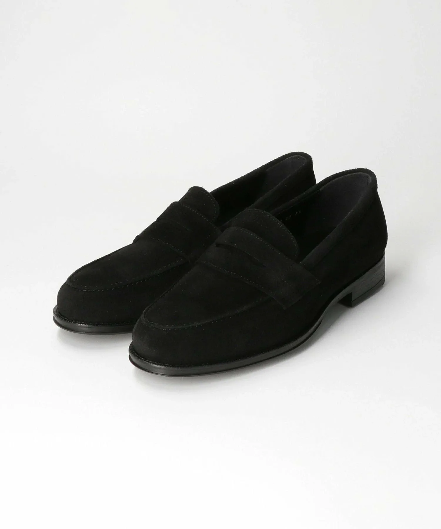 Замшевые французские лоферы GLR Hassui с водоотталкивающими свойствами UNITED ARROWS green label relaxing, BLACK — фото 3