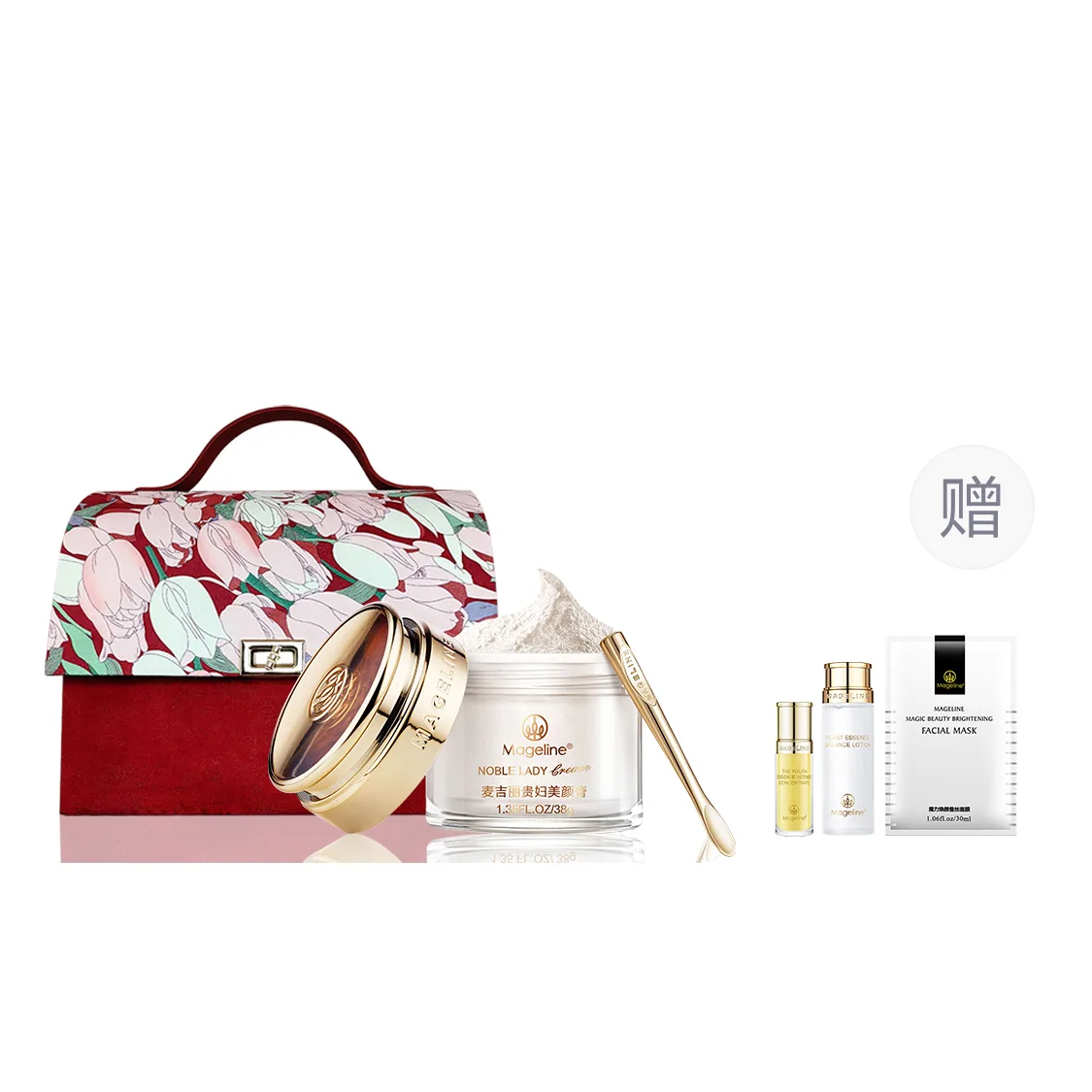 MAGELINE Крем для лица увлажняющий тонизирующий Luxury Beauty Cream Limited Edition Box 38 г, Lady Beauty Balm 20g — фото 3