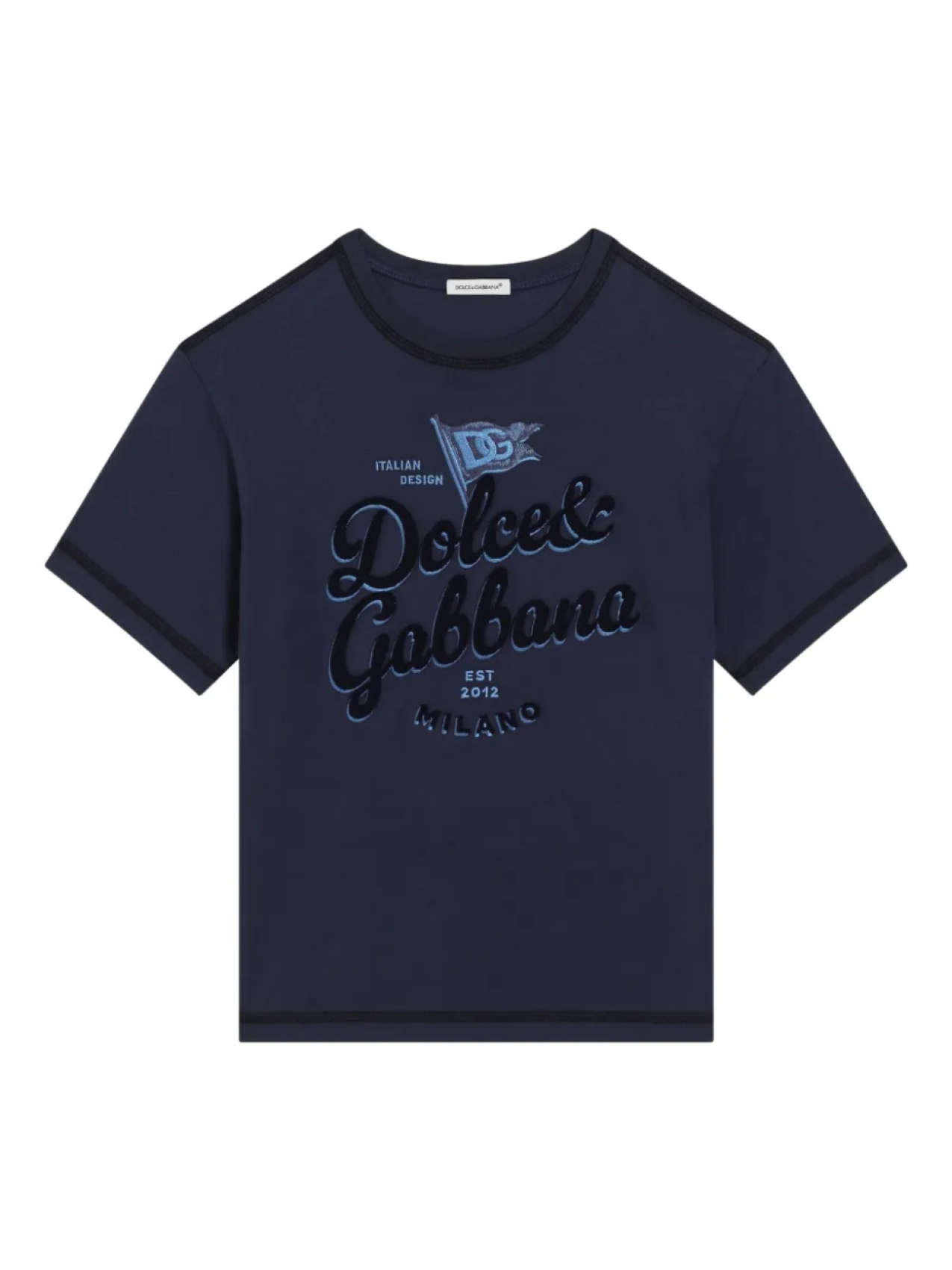 

Футболка с логотипом Dolce & Gabbana Kids, синий