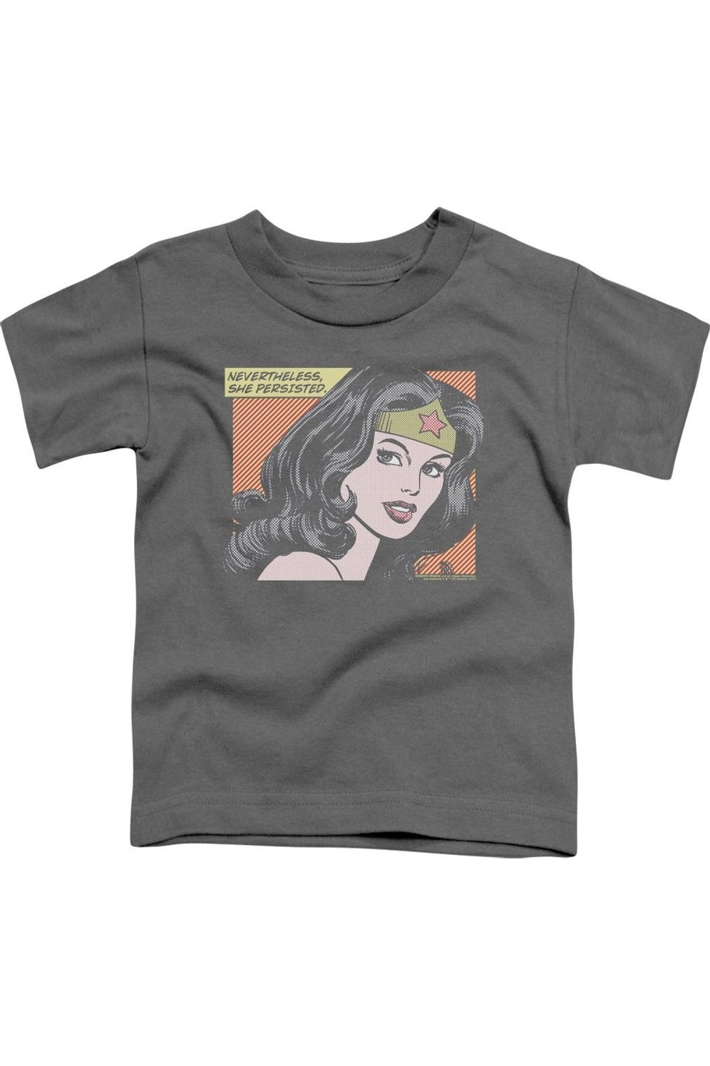 

Футболка с коротким рукавом для девочек Wonder Woman "She Persisted" Gildan, Charcoal