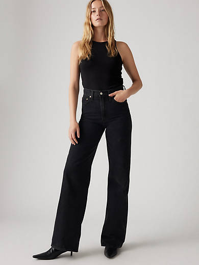 

Джинсы женские Ribcage Wide Leg Levi's, цвет Rosie Posie - Black