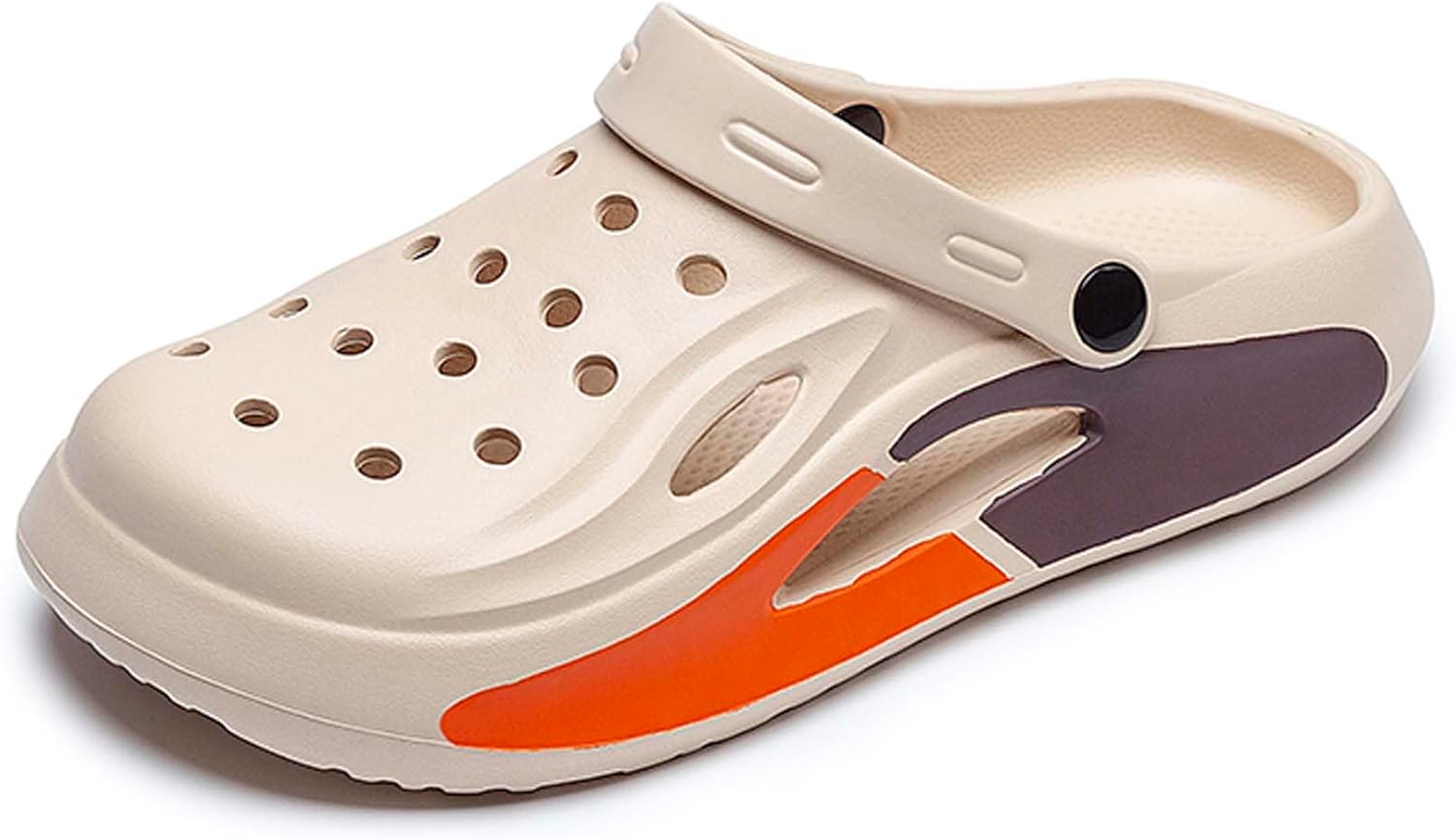 

KSYVUCRD Мужские и женские легкие дышащие сандалии Регулируемые шлепанцы с толстой подошвой Мягкие сандалии, подходящие для пляжа и летнего отдыха, бежевый