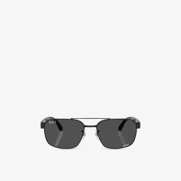 

Солнцезащитные очки Ray-Ban квадратные металлические, черный