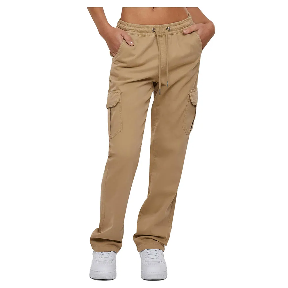

Брюки карго Urban Classics Twill high waist, бежевый