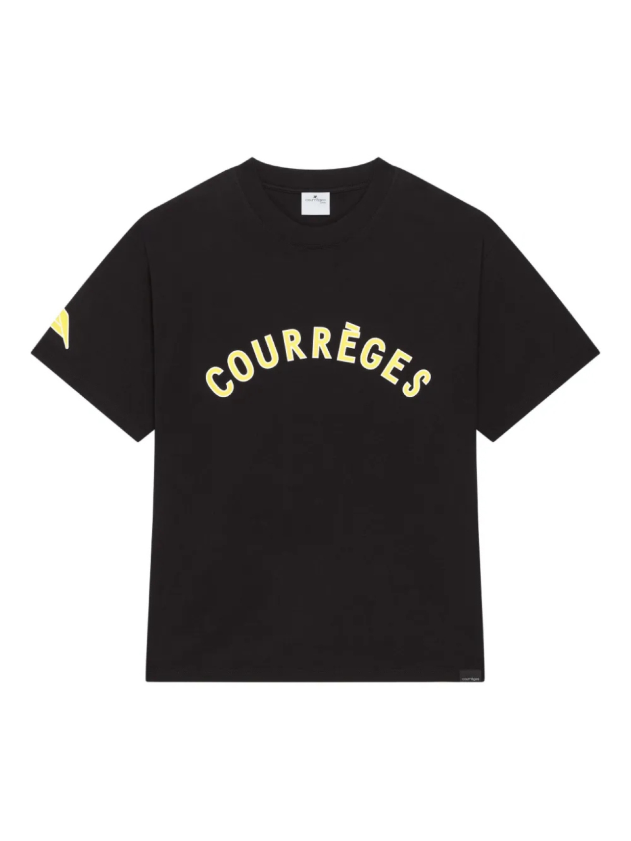 

Футболка с короткими рукавами и логотипом Courrèges, черный