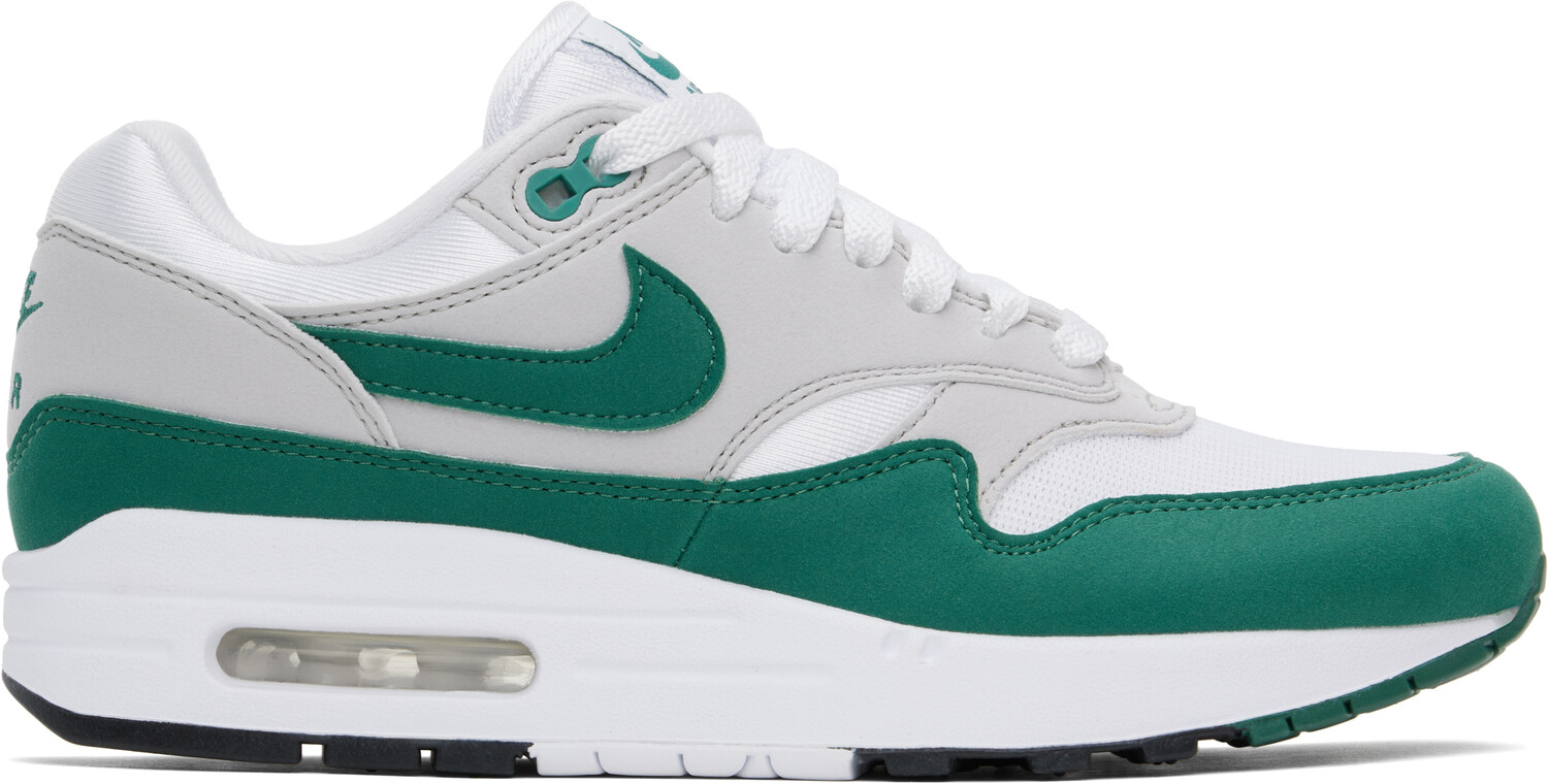 

Серо-зеленые кроссовки Air Max 1 Nike, Neutral grey/White/Black/Malachite, Зеленый, Серо-зеленые кроссовки Air Max 1 Nike, Neutral grey/White/Black/Malachite