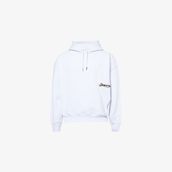 

Худи Jacquemus с вышитым логотипом, серый