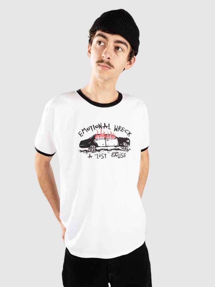 

Футболка A Lost Cause Emotional Wreck Ringer T-Shirt, white, Белый, Футболка A Lost Cause Emotional Wreck Ringer T-Shirt, white