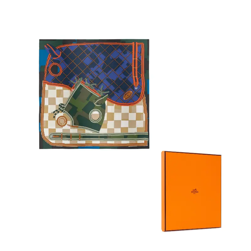 

HERMES Шёлковый шарф, Marine Blue