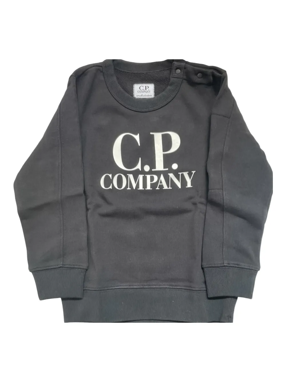

Толстовка с манжетами в рубчик и логотипом C.P. Company Kids, серый