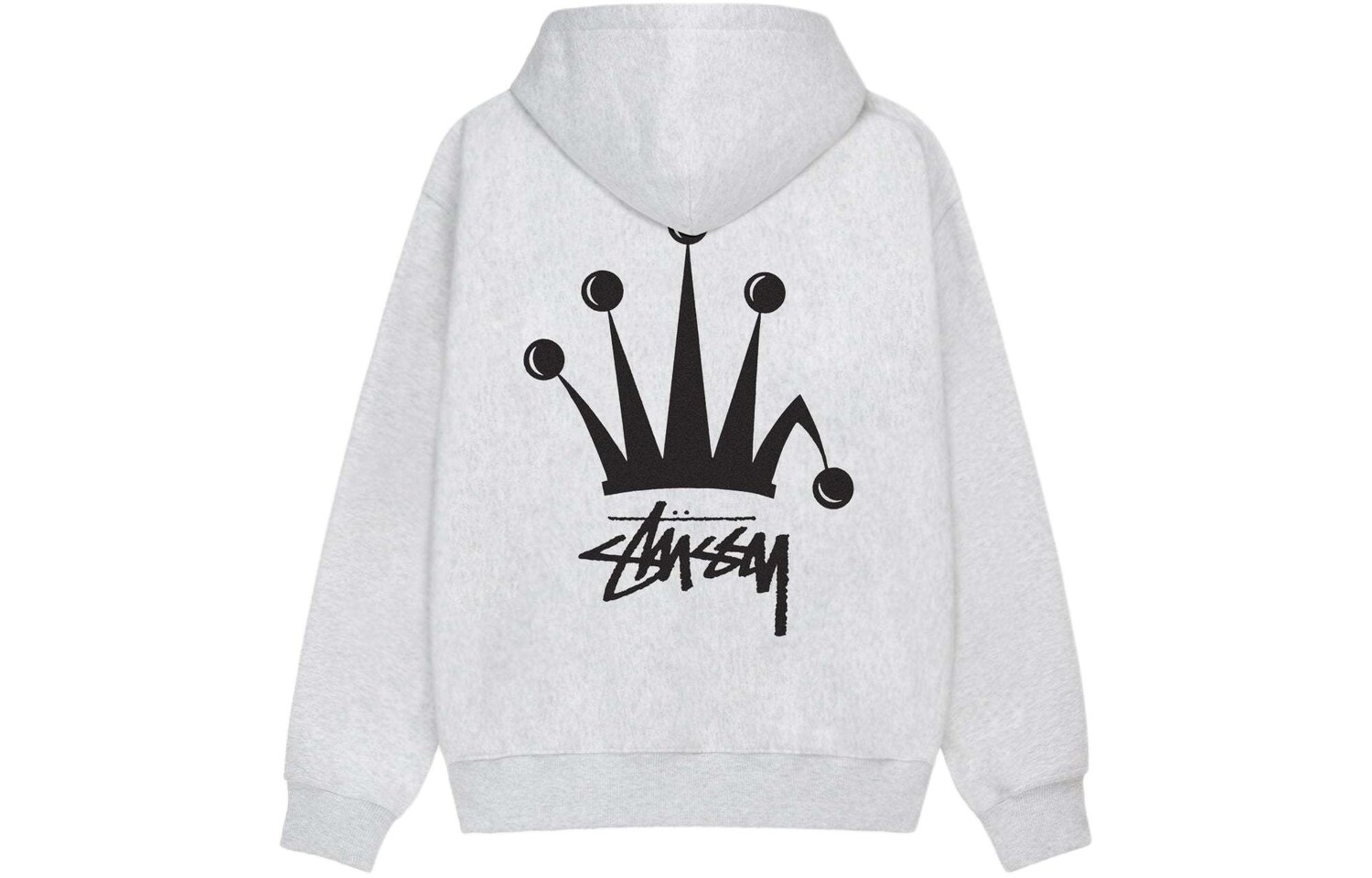Толстовка с капюшоном на молнии с логотипом Stüssy Stussy, серый — фото 4